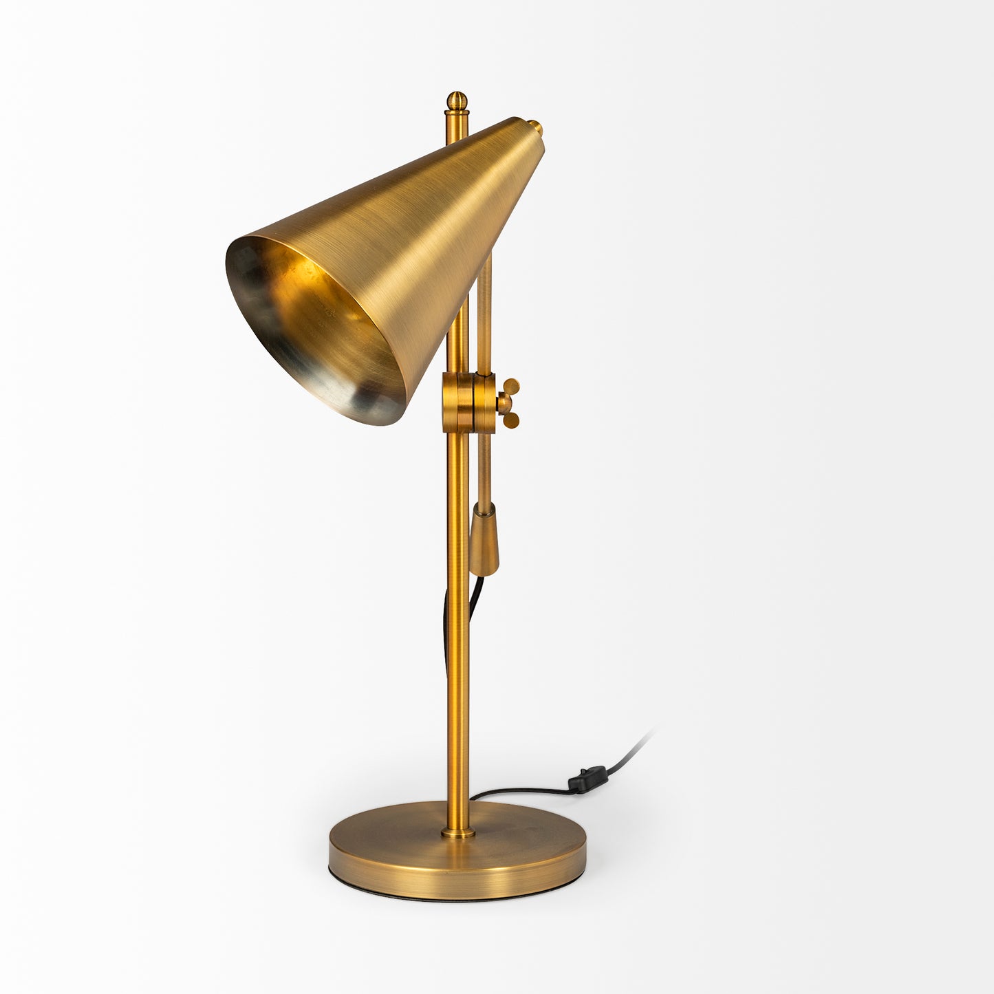 Gold Adjustable Cone Shade Table Lamp