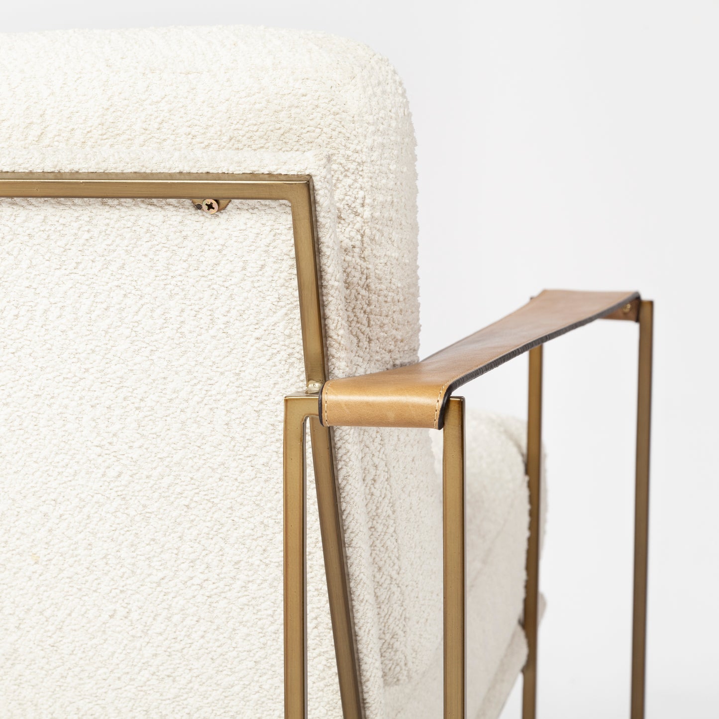 Coastal Elegance Gold Accent Chair