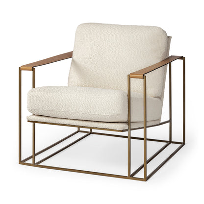 Coastal Elegance Gold Accent Chair