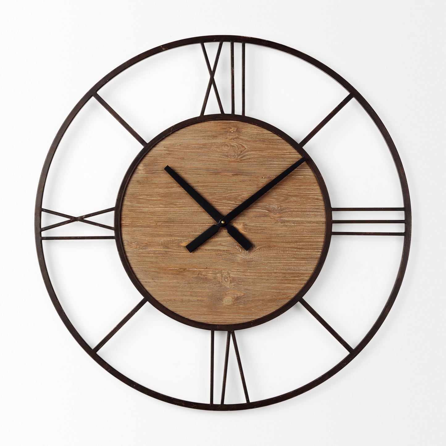 Elegant Roman Numeral Wall Clock with Open Design