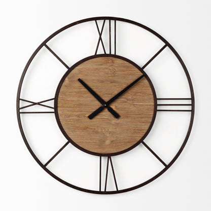 Elegant Roman Numeral Wall Clock with Open Design