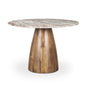 Easthampton Pink Marble & Wood Dining Table