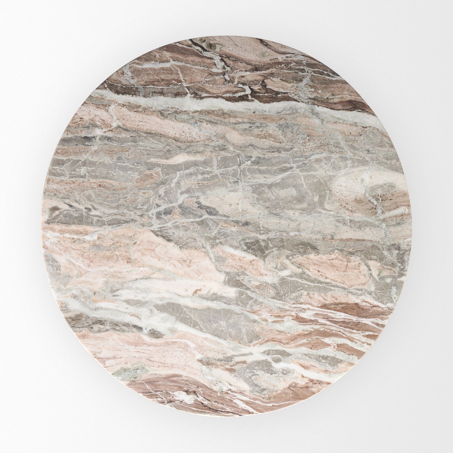 Easthampton Pink Marble & Wood Dining Table