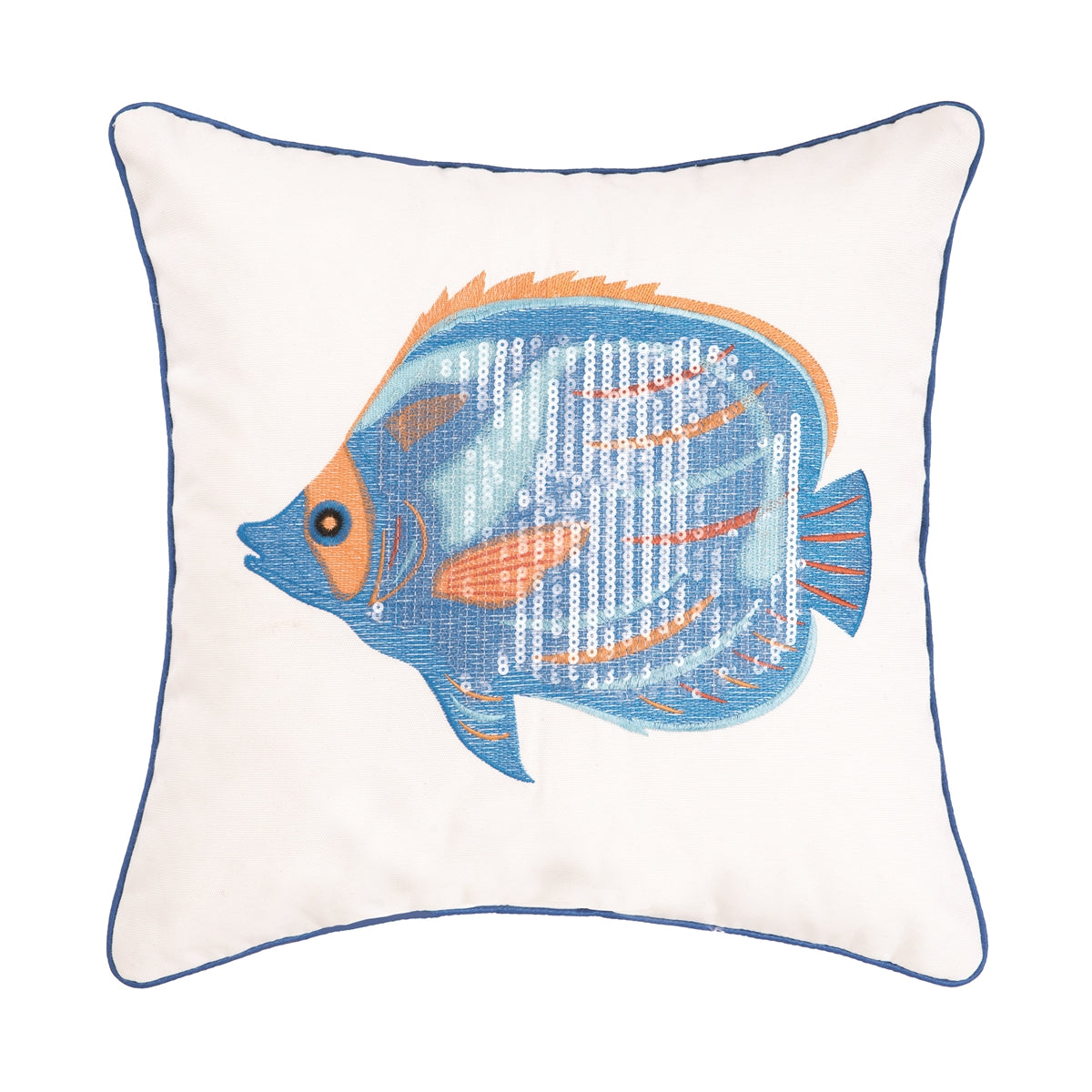 Hampton Paradise Angelfish Decorative Pillow