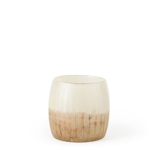 AGNETHA Gold/Cream Ombre Glass Vase