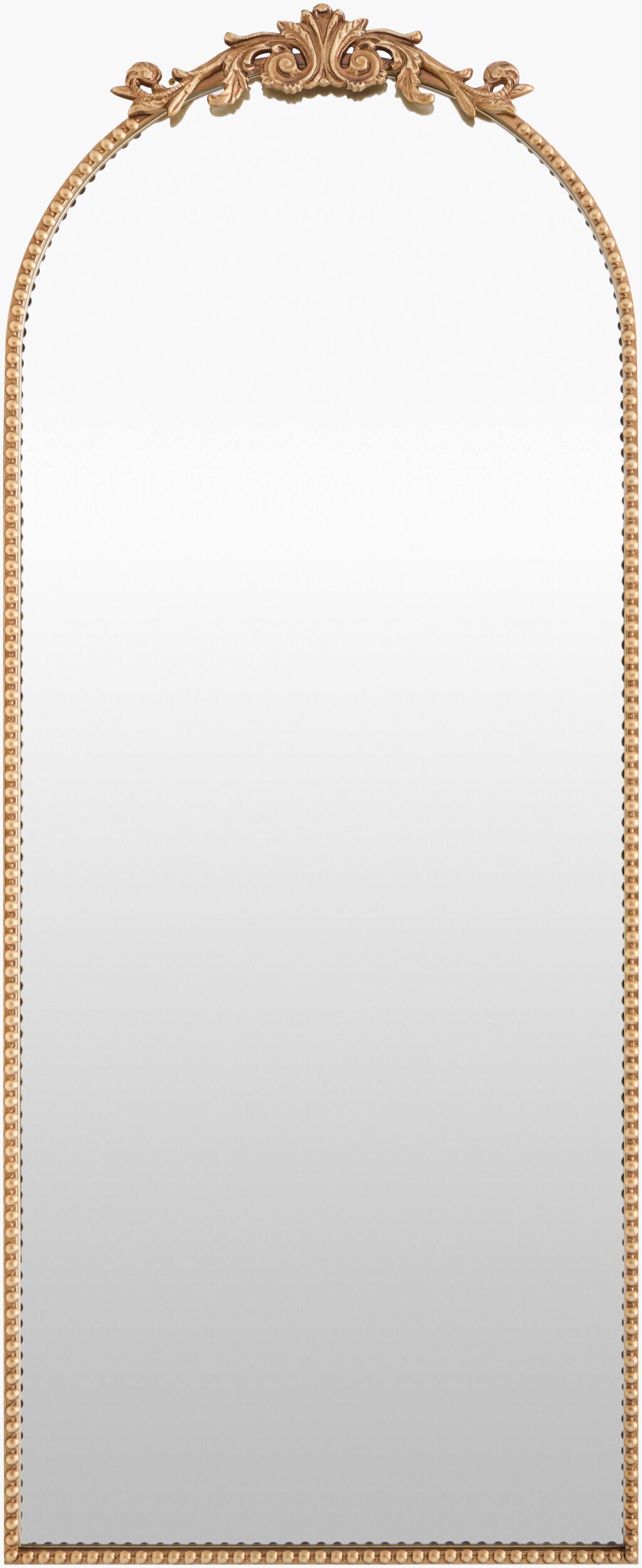 Antiqued Gold Framed Full Length Wall Mirror