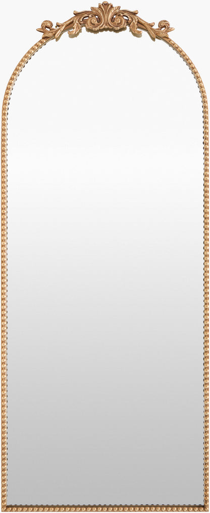 Antiqued Gold Framed Full Length Wall Mirror